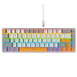 Y-FRUITFUL K68 Color Splicing Wired Keyboard 68-Key RGB Backlit Computer Office Gaming Keyboard