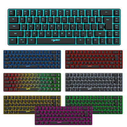 HXSJ V200 68 Keys USB Wired Membrane Keyboard with RGB Backlit Gaming Keyboard