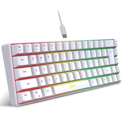 HXSJ V200 68 Keys USB Wired Membrane Keyboard with RGB Backlit Gaming Keyboard