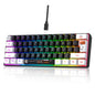 HXSJ V700 61 Keys Wired Keyboard with RGB Backlit for PC / Laptop Multimedia Control Gaming Keyboard