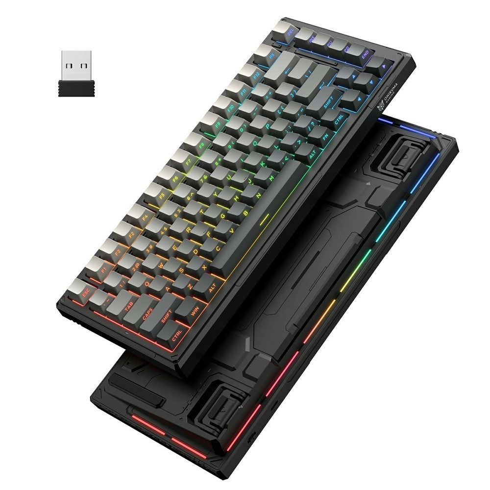ONIKUMA G83 2.4G Wireless / Bluetooth-compatible / Wired 3 Modes 82-Key Mechanical Keyboard Hot Swappable Gaming Keyboard