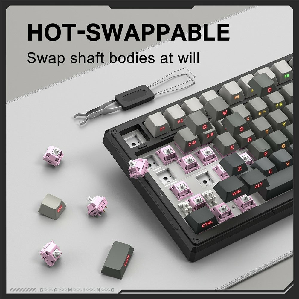 ONIKUMA G83 2.4G Wireless / Bluetooth-compatible / Wired 3 Modes 82-Key Mechanical Keyboard Hot Swappable Gaming Keyboard