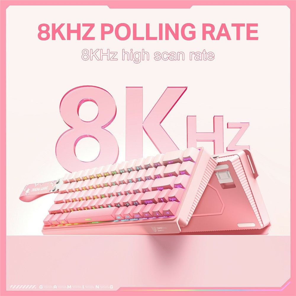 ONIKUMA G69 68 Keys Hot Swappable Keyboard for Mac / Windows / Android Magnetic Axis Gaming Keyboard with RGB Light