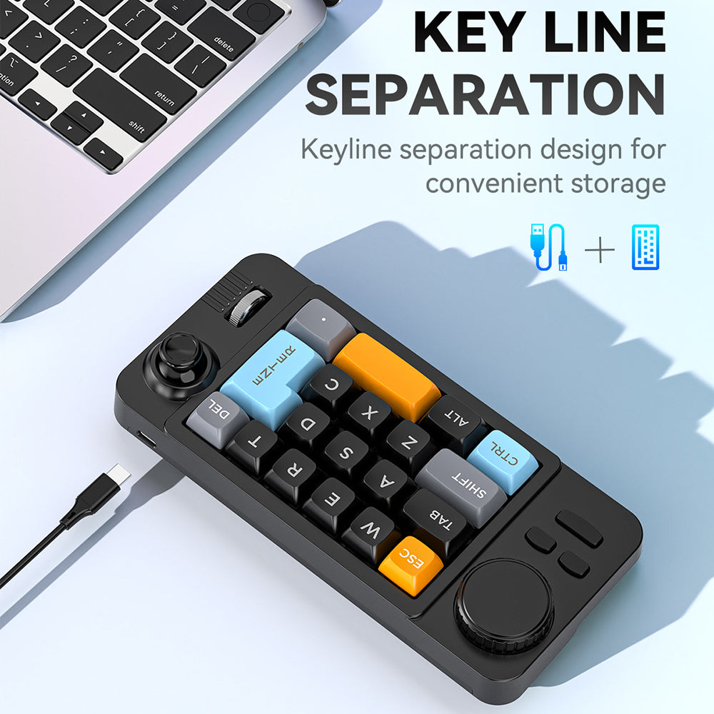 19-Key Hot-Swappable Mechanical Gaming Keyboard Wired Keyboard with RGB Backlit