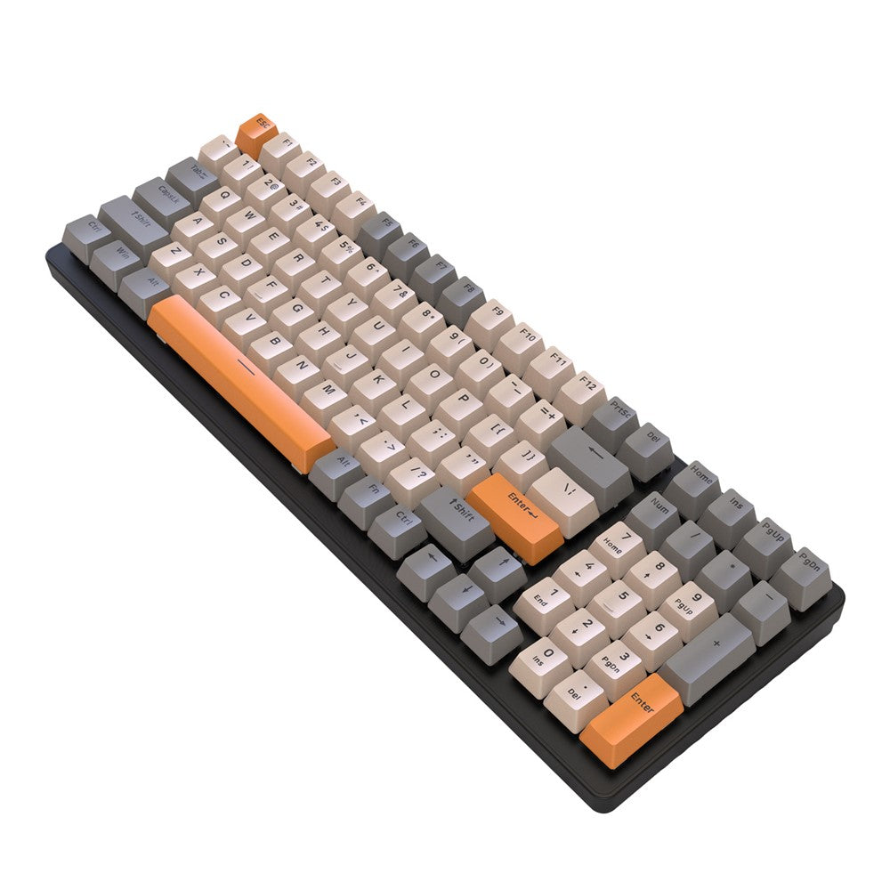 FREE WOLF K3 Mechanical Keyboard 100-Key Gaming Keyboard with Colorful Light Effects for Office Home Computers Laptops