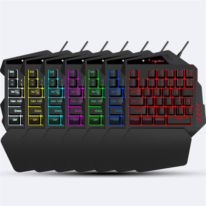 HXSJ V500 35 Keys One Handed Gaming Keyboard RGB Backlit Keyboard