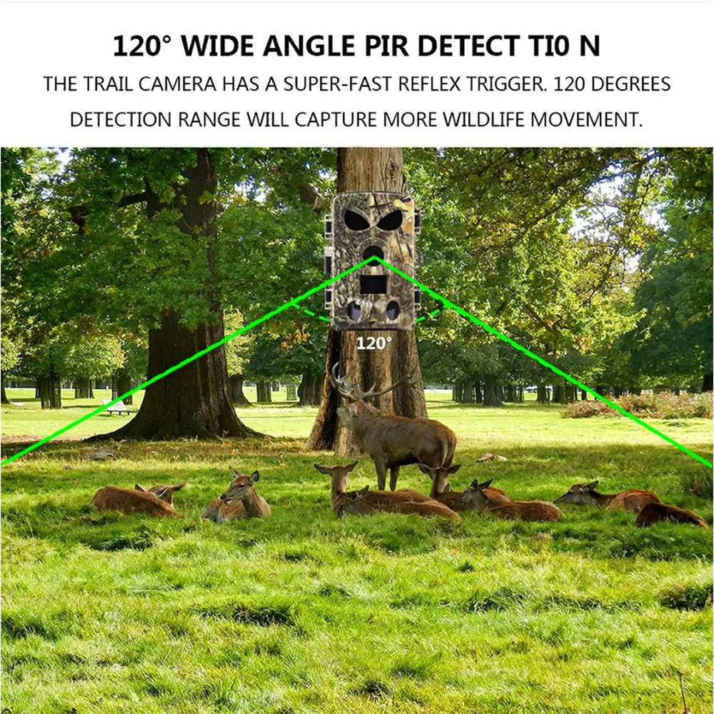PR8000 Outdoor Hunting 8K WiFi Trail Camera 60MP Ultra HD Night Vision Wildlife Scouting Pocket Cam