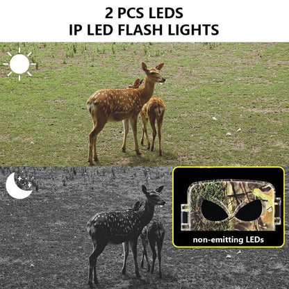 PR8000 Outdoor Hunting 8K WiFi Trail Camera 60MP Ultra HD Night Vision Wildlife Scouting Pocket Cam