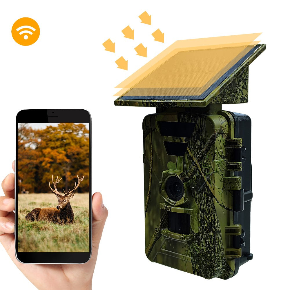 PR903W Solar Powered Outdoor Hunting Camera 8K 60MP WiFi Infrared Night Vision Trail Camera
