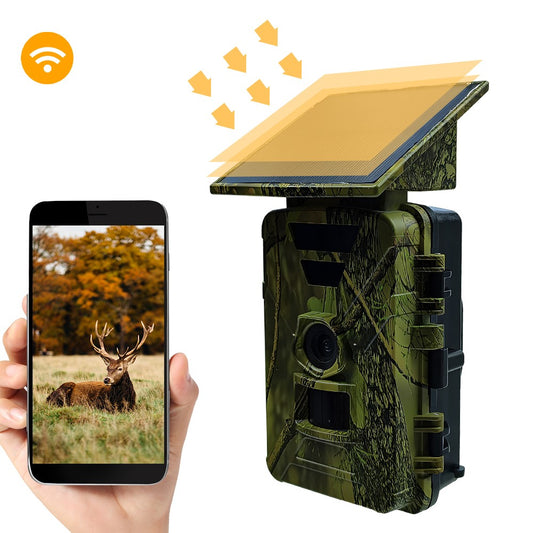 PR903W Solar Powered Outdoor Hunting Camera 8K 60MP WiFi Infrared Night Vision Trail Camera