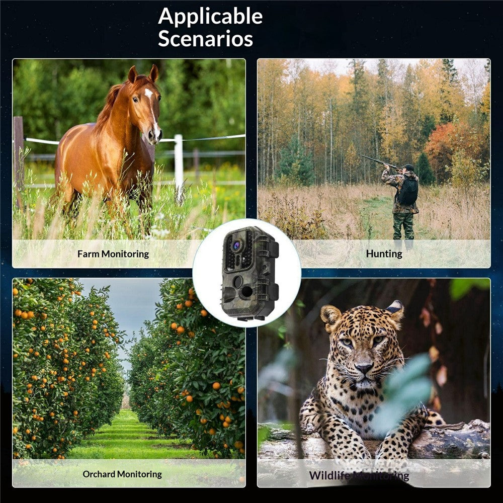 DL002 Infrared Trail Camera HD Night Vision Waterproof Wildlife Monitoring Wide Angle Hunting Camera
