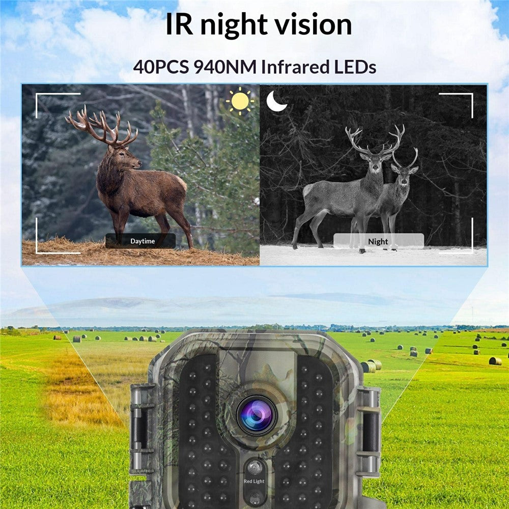 DL002 Infrared Trail Camera HD Night Vision Waterproof Wildlife Monitoring Wide Angle Hunting Camera