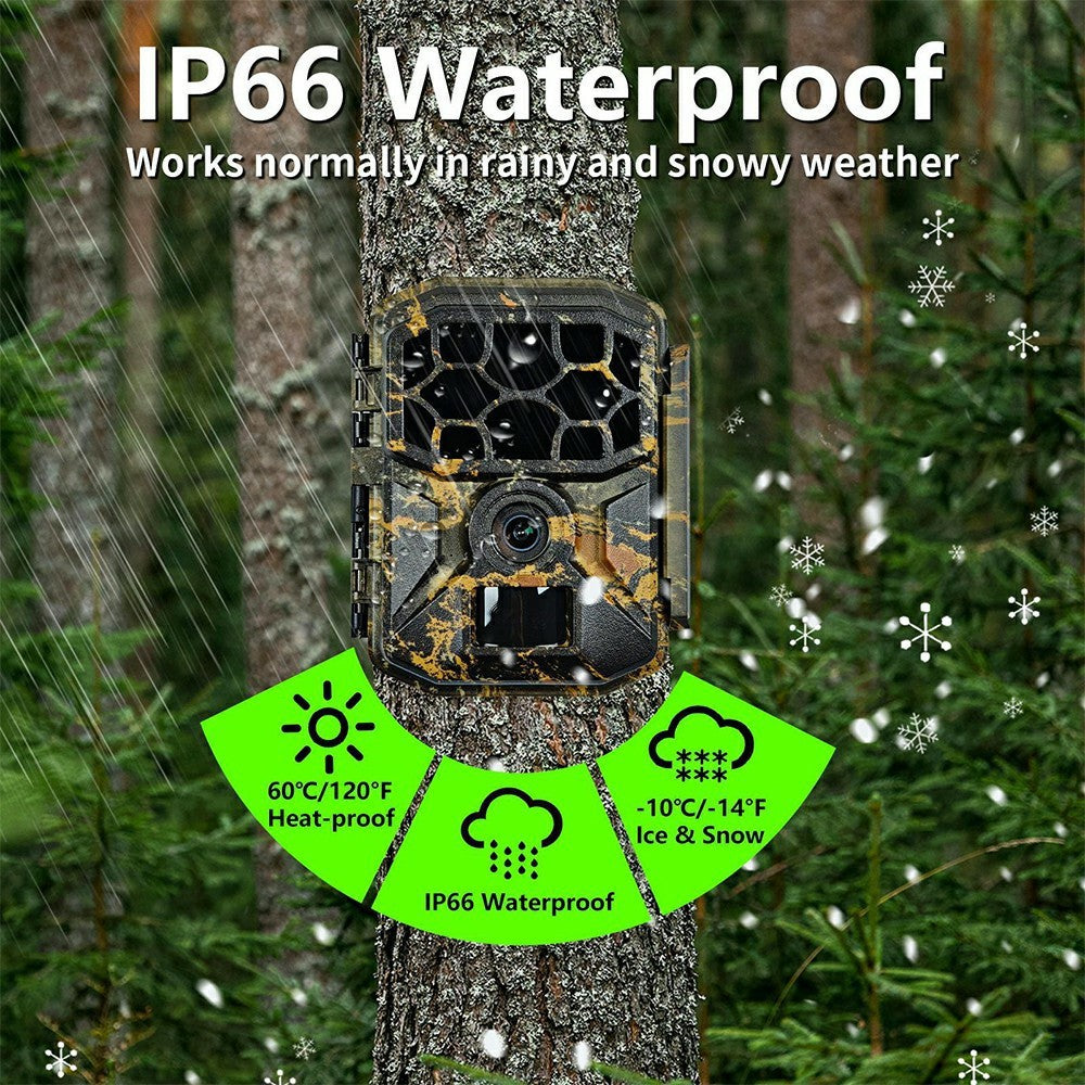 H1W 8K 60MP Trail Camera Solar Panel WiFi Bluetooth-compatible Infrared Hunting Camera with Night Vision for Wildlife Scouting