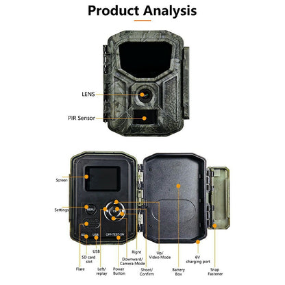 H2W 8K 60MP Trail Camera Solar Panel WiFi Bluetooth-compatible Infrared Hunting Camera with Night Vision for Wildlife Scouting