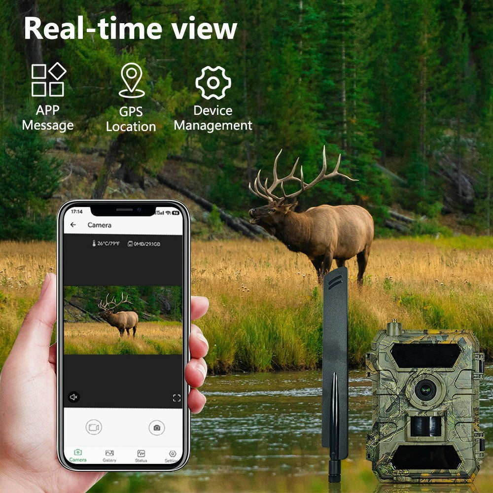 PR902LTE 4G 8K 60MP Trail Camera IP66 Waterproof Night Vision PIR Motion Detection Hunting Camera for Wildlife Scouting