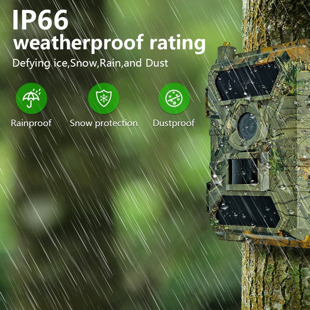 PR902LTE 4G 8K 60MP Trail Camera IP66 Waterproof Night Vision PIR Motion Detection Hunting Camera for Wildlife Scouting