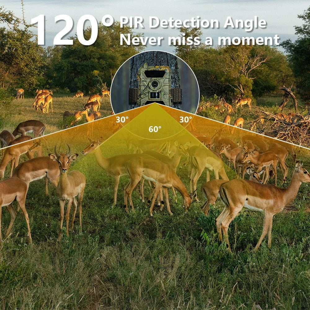 PR902LTE 4G 8K 60MP Trail Camera IP66 Waterproof Night Vision PIR Motion Detection Hunting Camera for Wildlife Scouting
