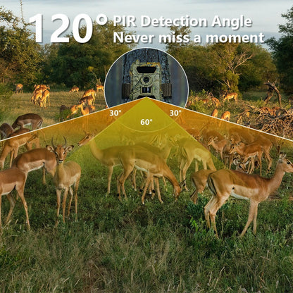 PR902LTE 4G 8K 60MP Trail Camera IP66 Waterproof Night Vision PIR Motion Detection Hunting Camera for Wildlife Scouting
