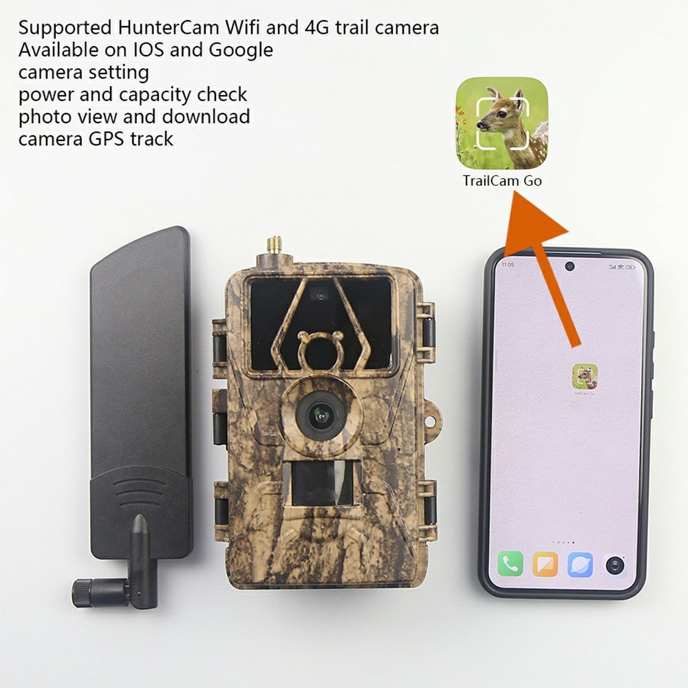 PR801LTE 8K Trail Camera 4G LTE 60MP PIR Motion Detection Night Vision IP66 Waterproof Hunting Camera for Scouting Wildlife Security