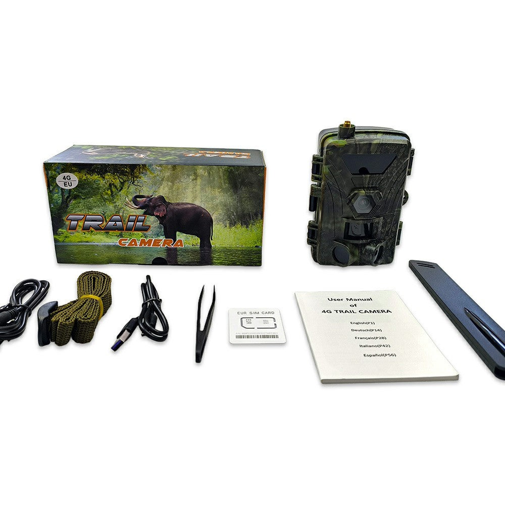 PR802LTE 4G LTE Trail Camera 60MP 4K Night Vision IP66 Waterproof Hunting Camera for Wildlife Scouting