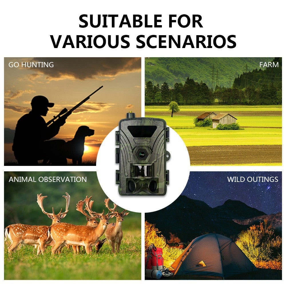 PR802LTE 4G LTE Trail Camera 60MP 4K Night Vision IP66 Waterproof Hunting Camera for Wildlife Scouting