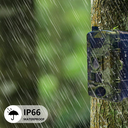 PR803LTE 4G Trail Camera 60MP 1296P HD Night Vision Hunting Camera with App Remote Monitoring for Wildlife Scouting