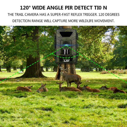 PR803LTE 4G Trail Camera 60MP 1296P HD Night Vision Hunting Camera with App Remote Monitoring for Wildlife Scouting