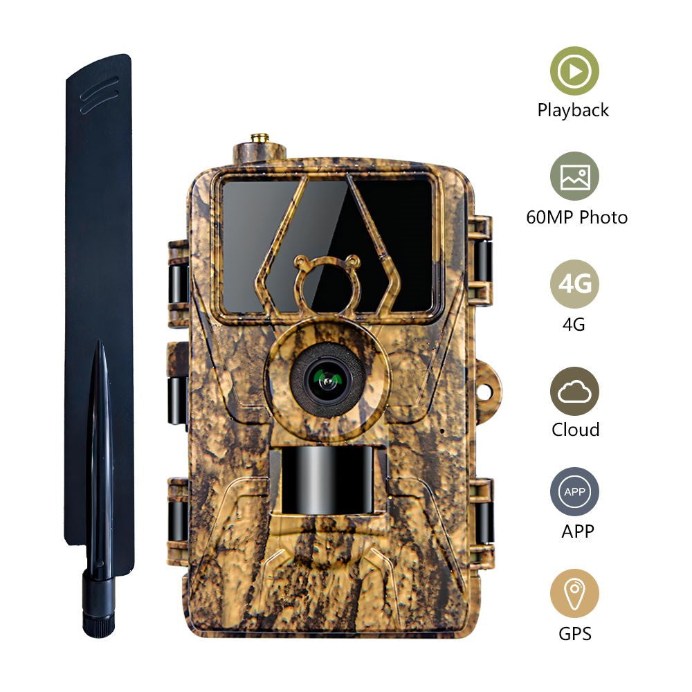 PR801LTE 4G LTE Trail Camera IP66 Waterproof 8K 60MP Wildlife Hunting Camera with Night Vision PIR Motion Detection