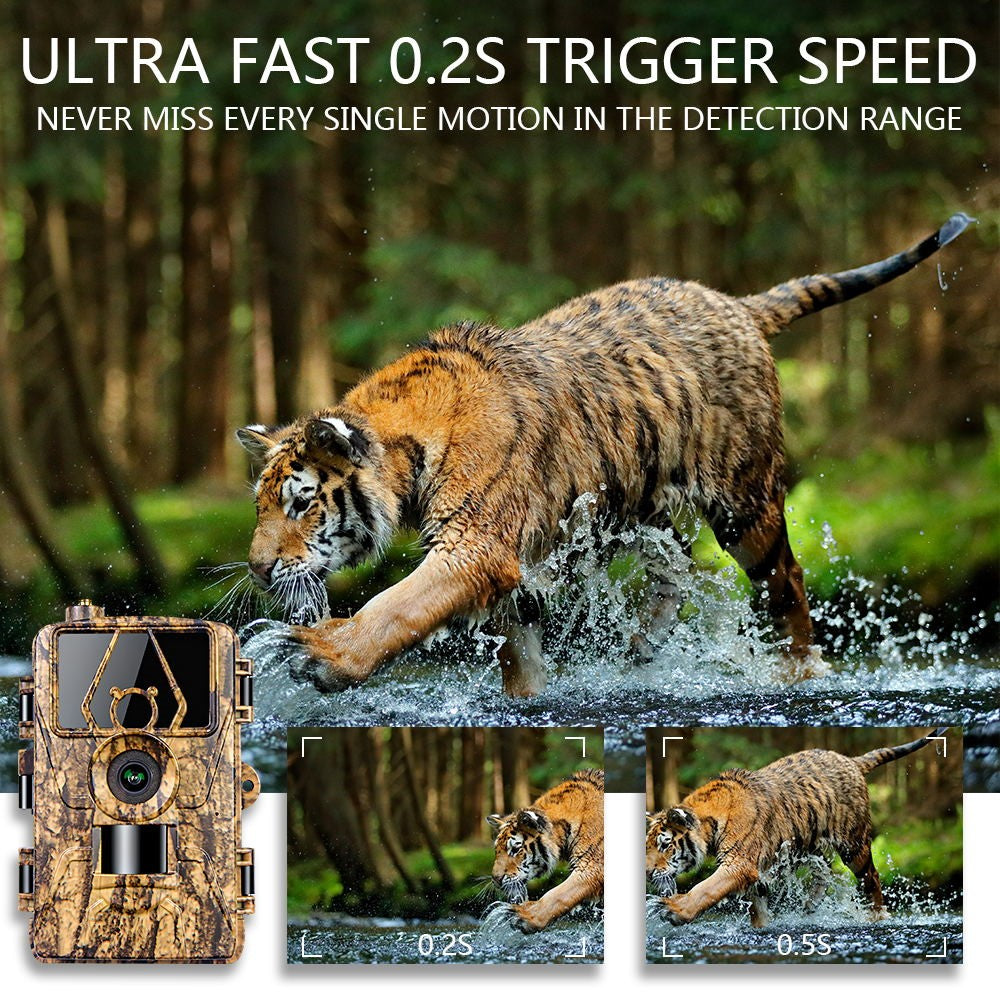PR801LTE 4G LTE Trail Camera IP66 Waterproof 8K 60MP Wildlife Hunting Camera with Night Vision PIR Motion Detection