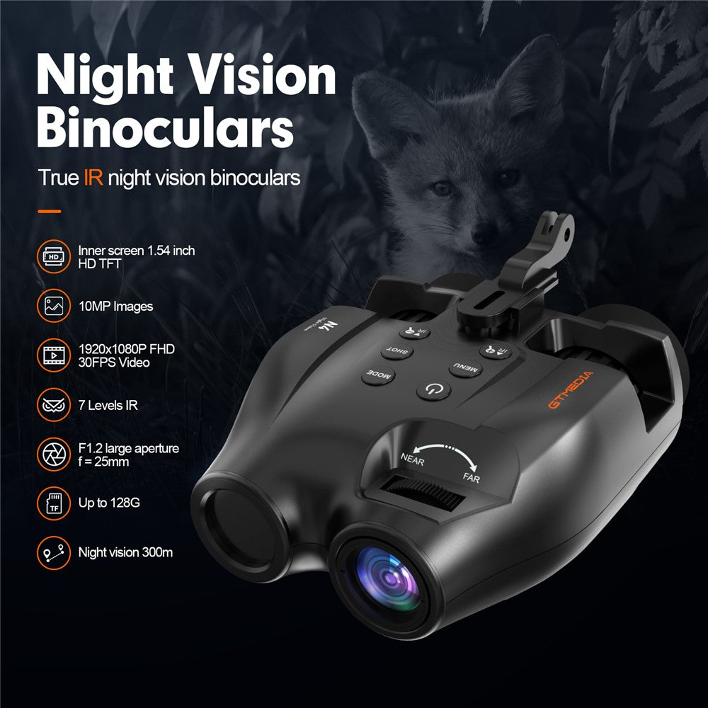 GTMEDIA N4 1080P HD Night Vision Binoculars 7 Level Brightness 5x Digital Zoom Outdoor Telescope