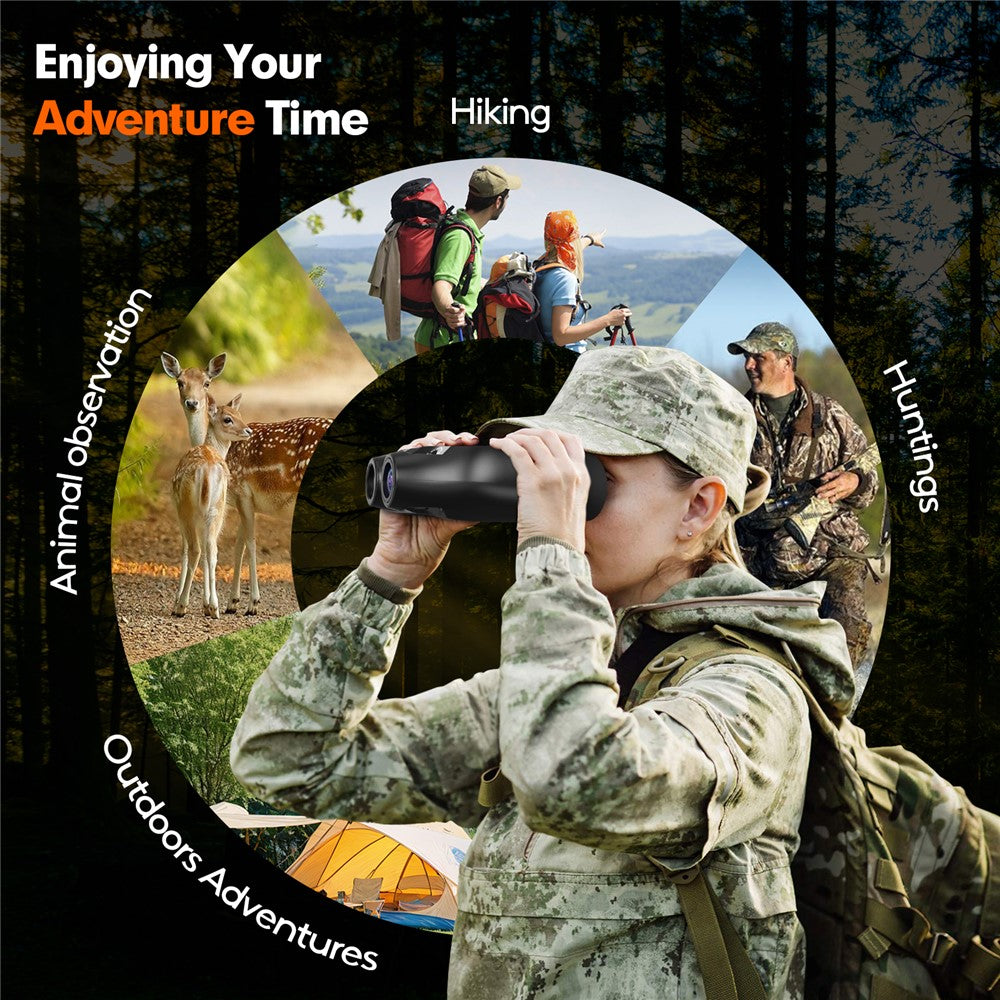 GTMEDIA N4 1080P HD Night Vision Binoculars 7 Level Brightness 5x Digital Zoom Outdoor Telescope
