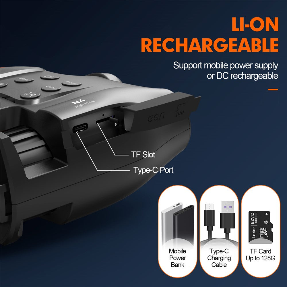 GTMEDIA N4 1080P HD Night Vision Binoculars 7 Level Brightness 5x Digital Zoom Outdoor Telescope