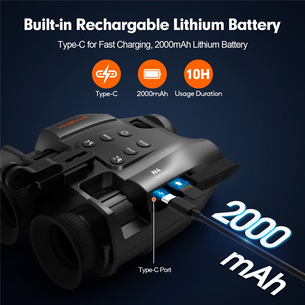 GTMEDIA N4 1080P HD Night Vision Binoculars 7 Level Brightness 5x Digital Zoom Outdoor Telescope