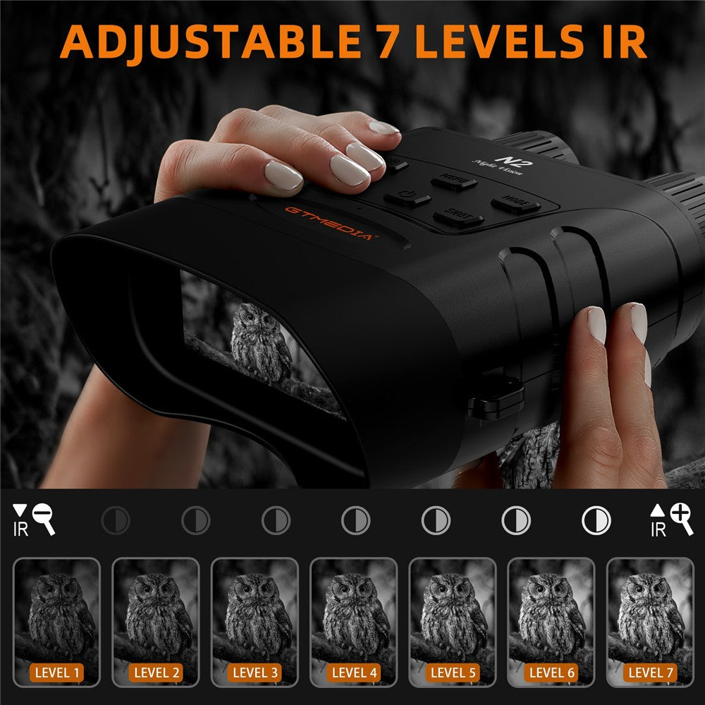 GTMEDIA N2 1080P HD Night Vision Binoculars 5X Digital Zoom 300m Range IP66 Outdoor Telescope