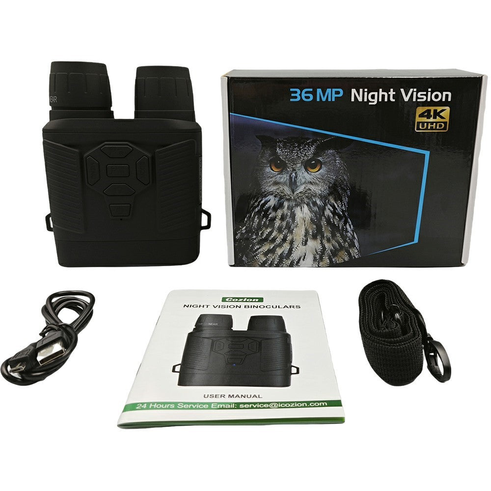 Y6 Night Vision Binoculars 36MP Digital 5X Zoom 4K 3 Inch LED Screen Telescope No Memory Card