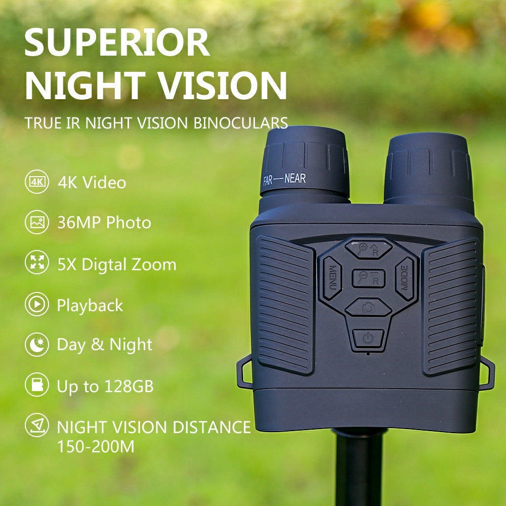 Y6 Night Vision Binoculars 36MP Digital 5X Zoom 4K 3 Inch LED Screen Telescope No Memory Card