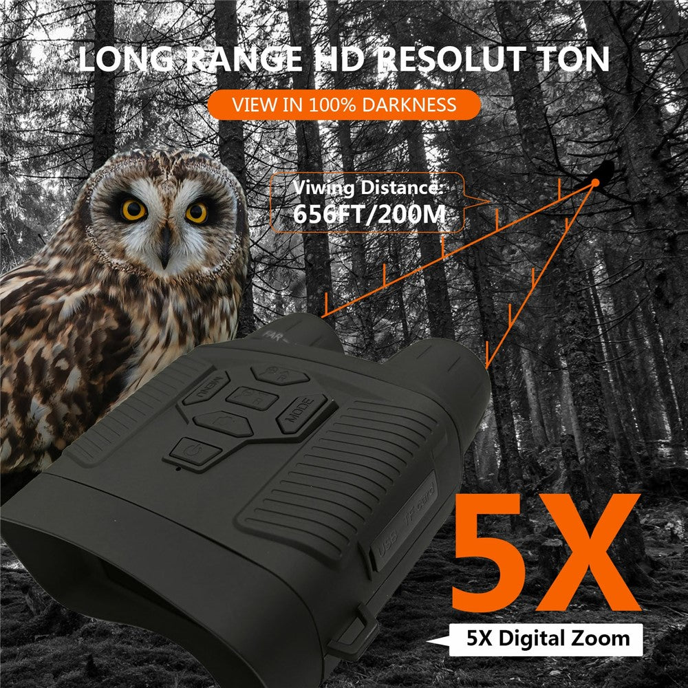 Y6 Night Vision Binoculars 36MP Digital 5X Zoom 4K 3 Inch LED Screen Telescope No Memory Card