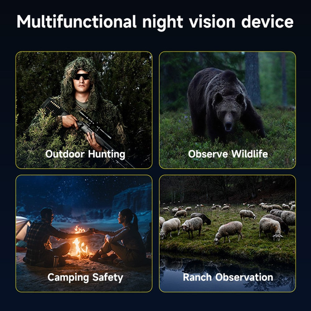 326 4K Night Vision Binoculars with 3 inch IPS Screen 800m Night Vision Goggles for Hunting Wildlife