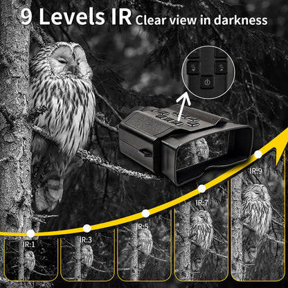 Z9 Night Vision Telescope 5K 9 Level Infrared Night Vision with 10X Zoom 60MP Camera for Hunting
