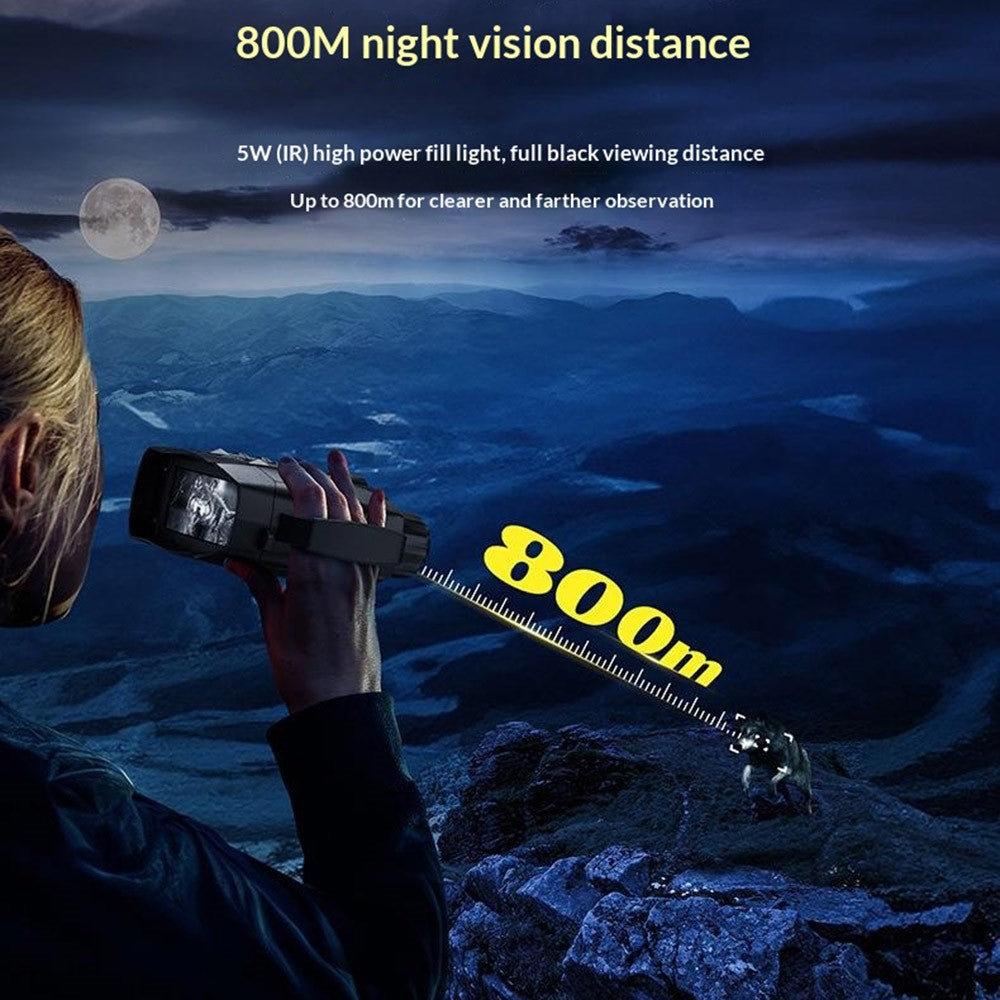 326 Night Vision Binoculars 4K HD Infrared 800M Range 3.0 Inch Screen 10X Zoom Digital Telescope for Outdoor Hunting