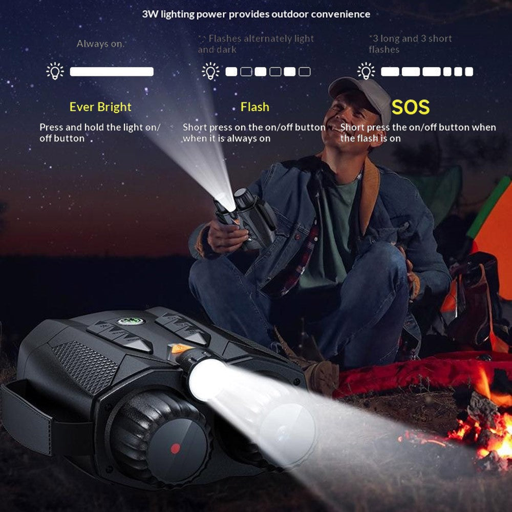 326 Night Vision Binoculars 4K HD Infrared 800M Range 3.0 Inch Screen 10X Zoom Digital Telescope for Outdoor Hunting