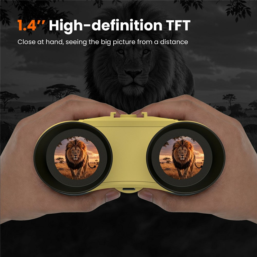 GTGUARD V6 4K Night Vision Binoculars Dual Mode 8X Digital Zoom 300m Range 1080P Recording Digital Telescope for Hunting