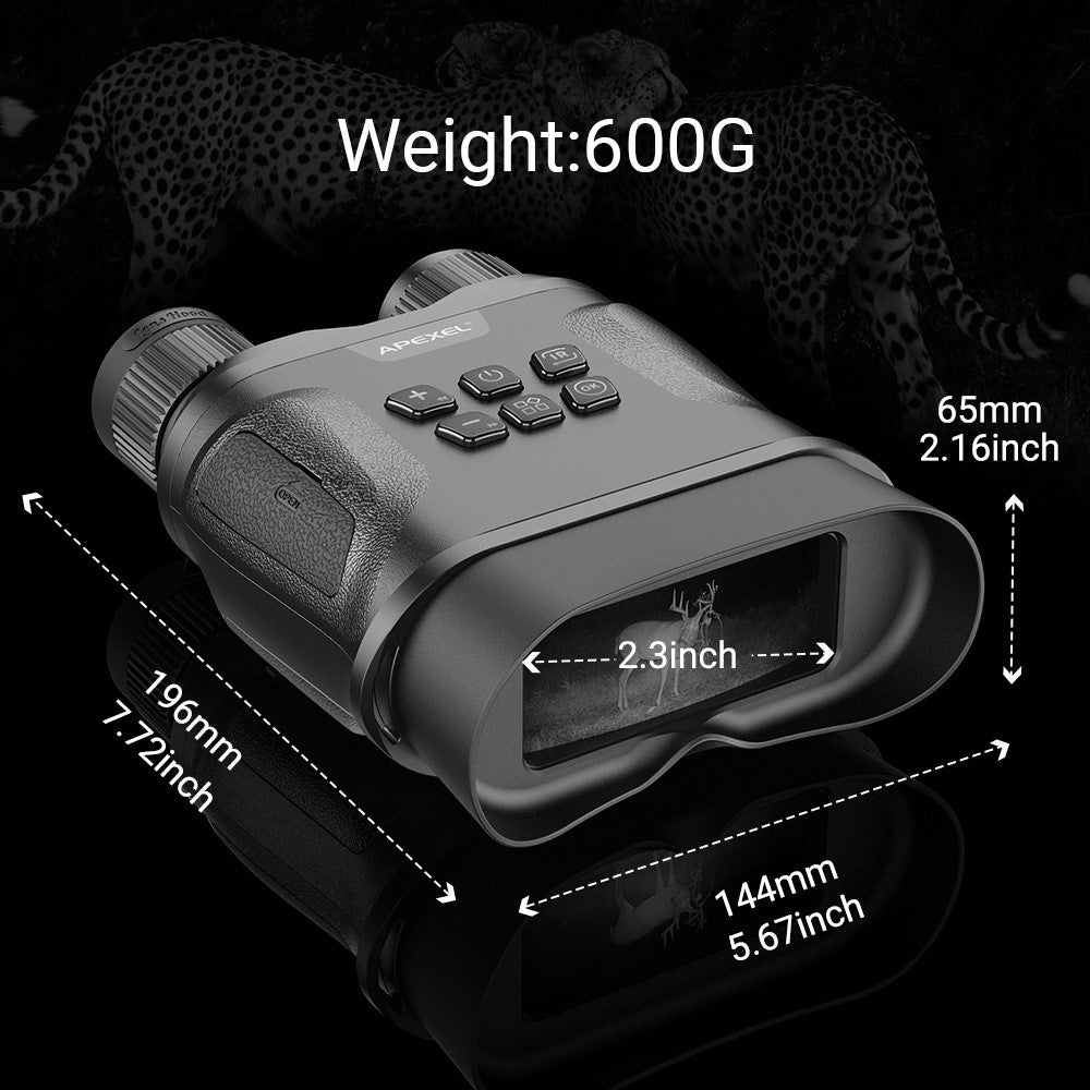APEXEL APL-NV008 12X Digital Zoom IR Night Vision Binoculars Multi-Layer Coated Night Vision Device with 5 IR Level Adjustable