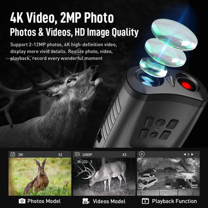 APEXEL APL-NV009 Digital Night Vision Binocular 3 inch Screen Photo Video Portable Infrared Night Vision Binocular