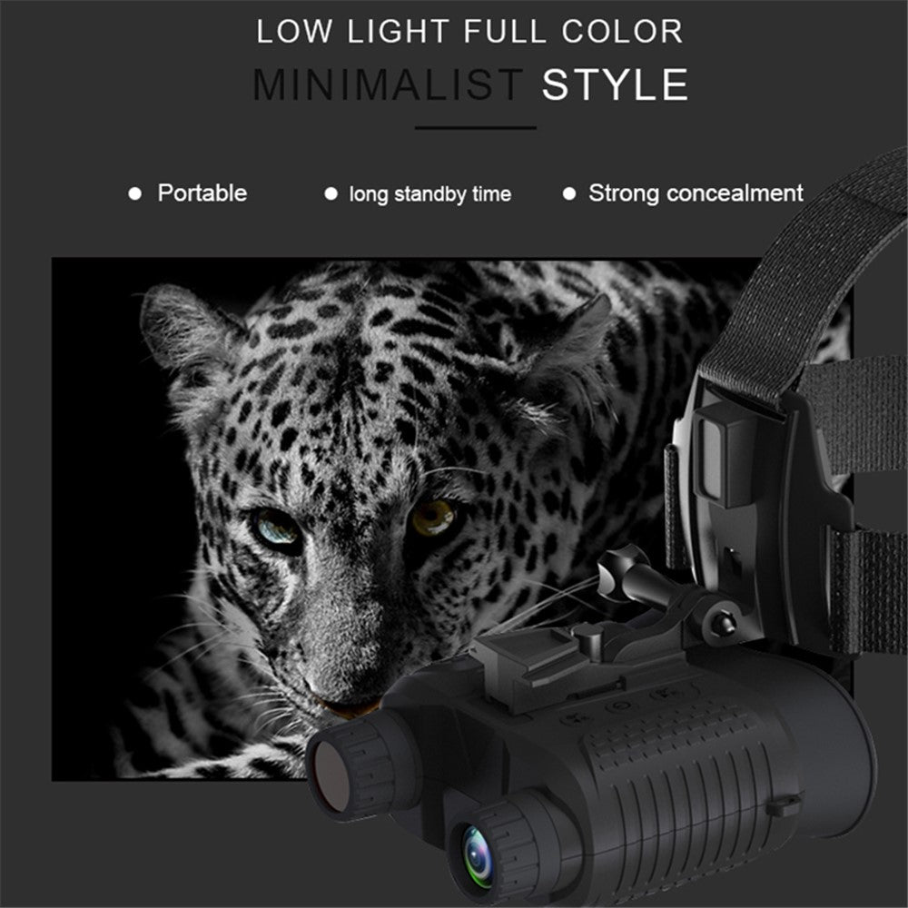 NV8160 Head Mounted Night Vision 8X Digital Zoom Hands-free Tactical Helmet Goggles 1080P HD Infrared Binoculars
