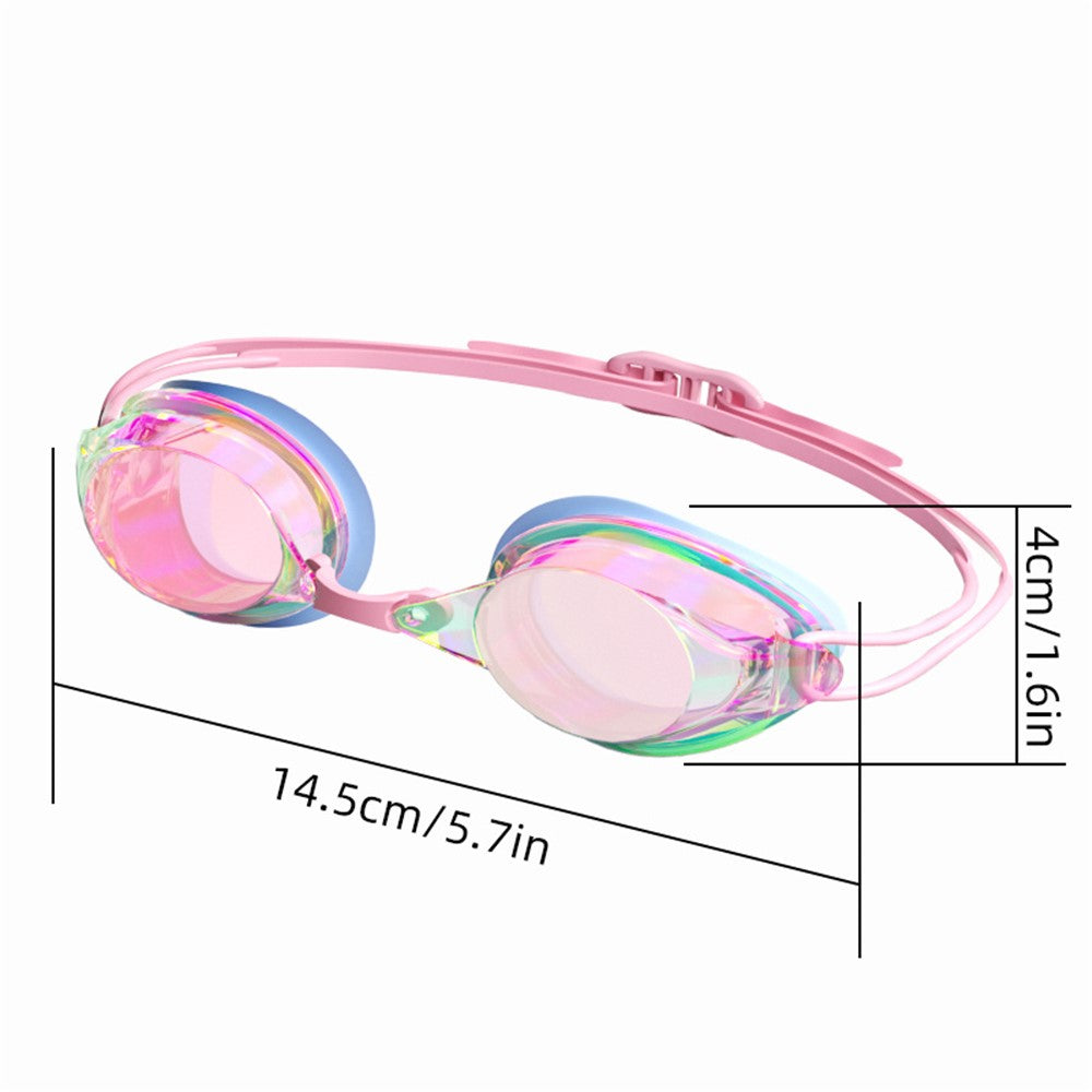 692 Adult Swimming Goggles Competition Racing Electroplated Swim Glasses with 2 Nose Bridges