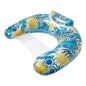 115 x 85cm Leaves Print Swimming Pool Inflatable Float Chair Thick PVC Foldable Water Lounge Seat
