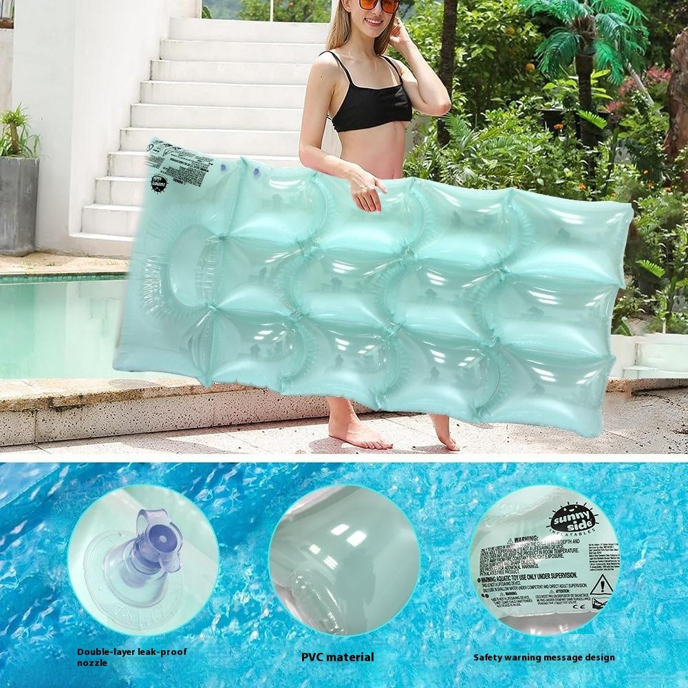 Foldable Pool Float PVC Inflatable Floating Water Hammock for Lake River Poolside Party, 160 x 80 x 13cm