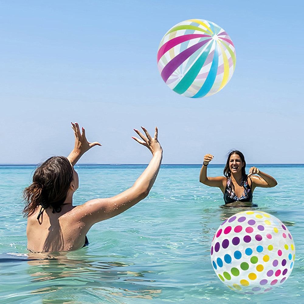 27cm Inflatable Beach Ball Multi-color PVC Water Toy for Summer Outdoor Swimming Pool