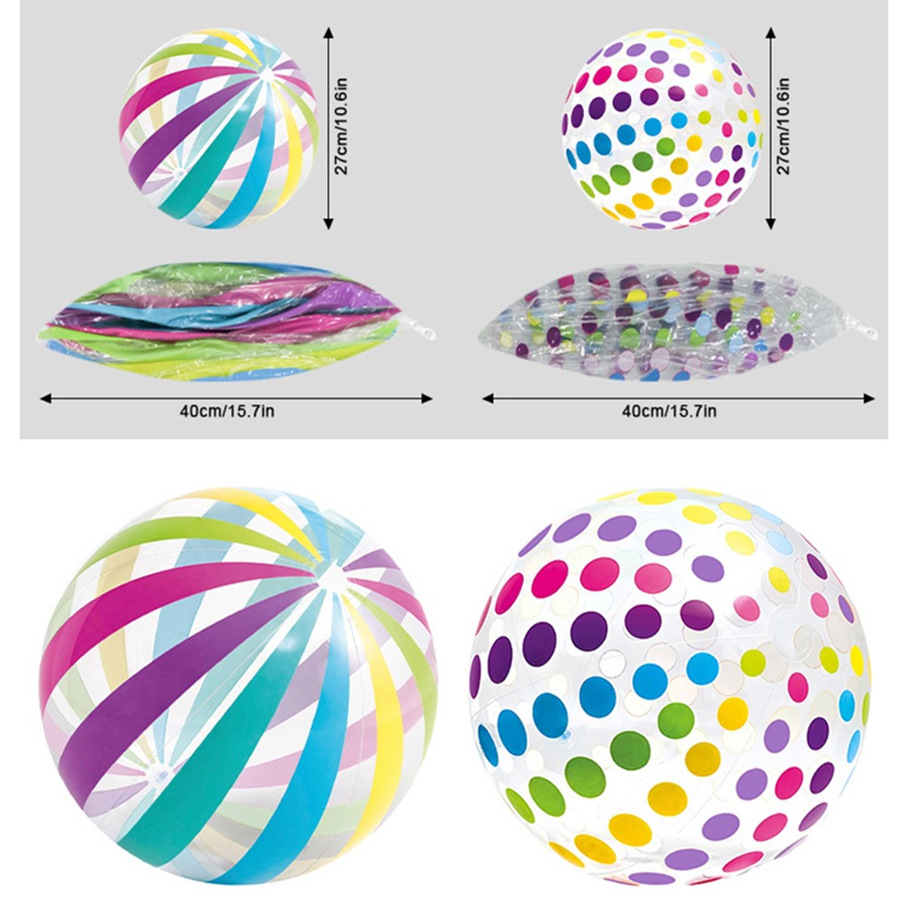 27cm Inflatable Beach Ball Multi-color PVC Water Toy for Summer Outdoor Swimming Pool